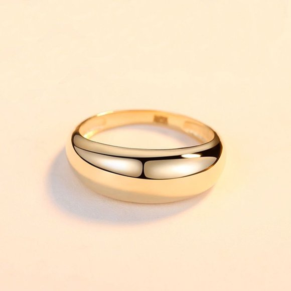 14K Gold Filled Ring Classic Simple Design 14K Solid Gold Ring - Picture 4 of 4